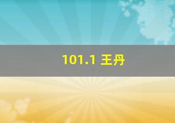 101.1 王丹